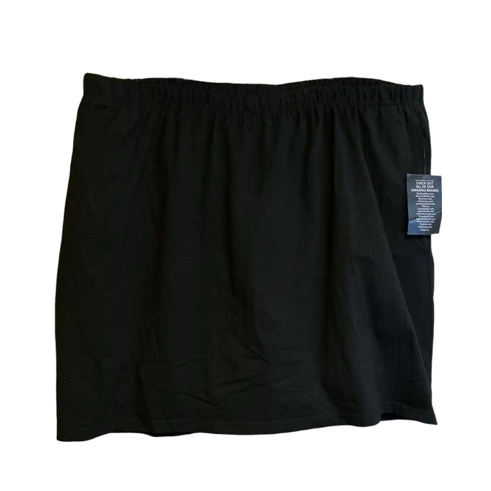 NWT Jessica London Women's Plus Size 30/32 (3X)  Black Skort Pockets Stretch
